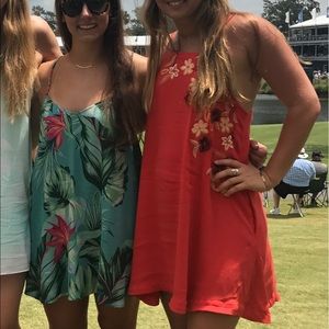 FP floral orange red dress